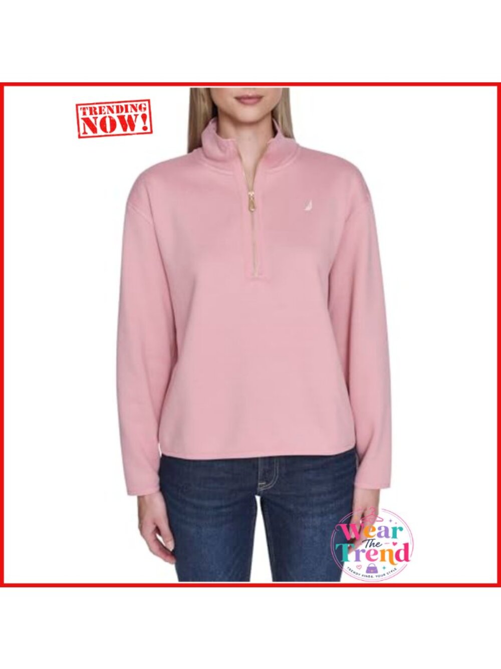 Mockneck Zip Up Fleece Jacket 1/4 Zip Pullover Long Sleeve